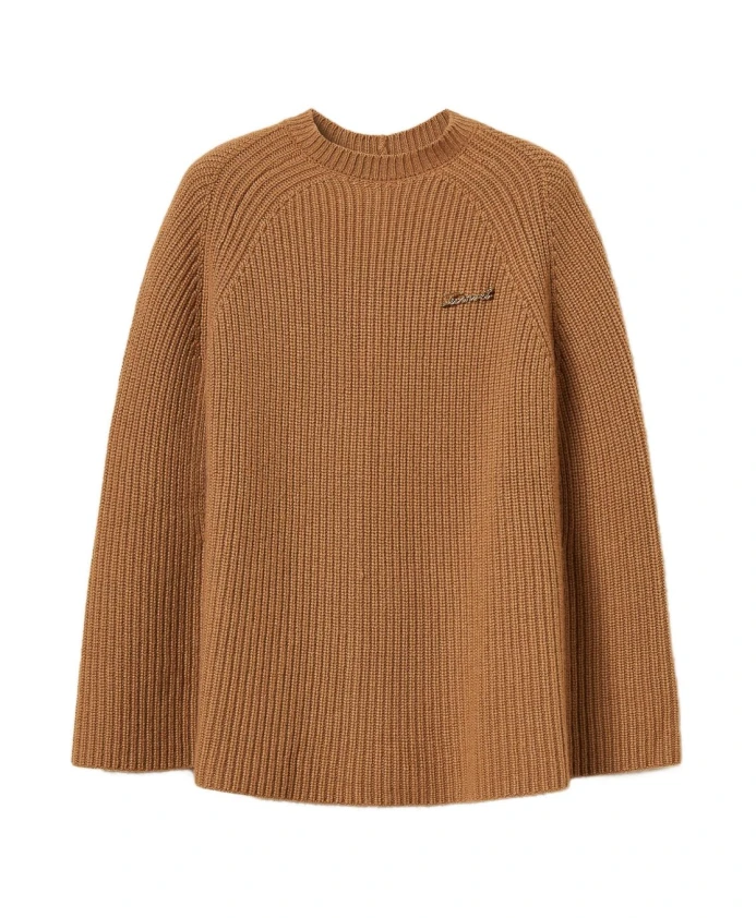 

Элегантное бежевое пальто осень-зима 2025 Twinset, коричневый