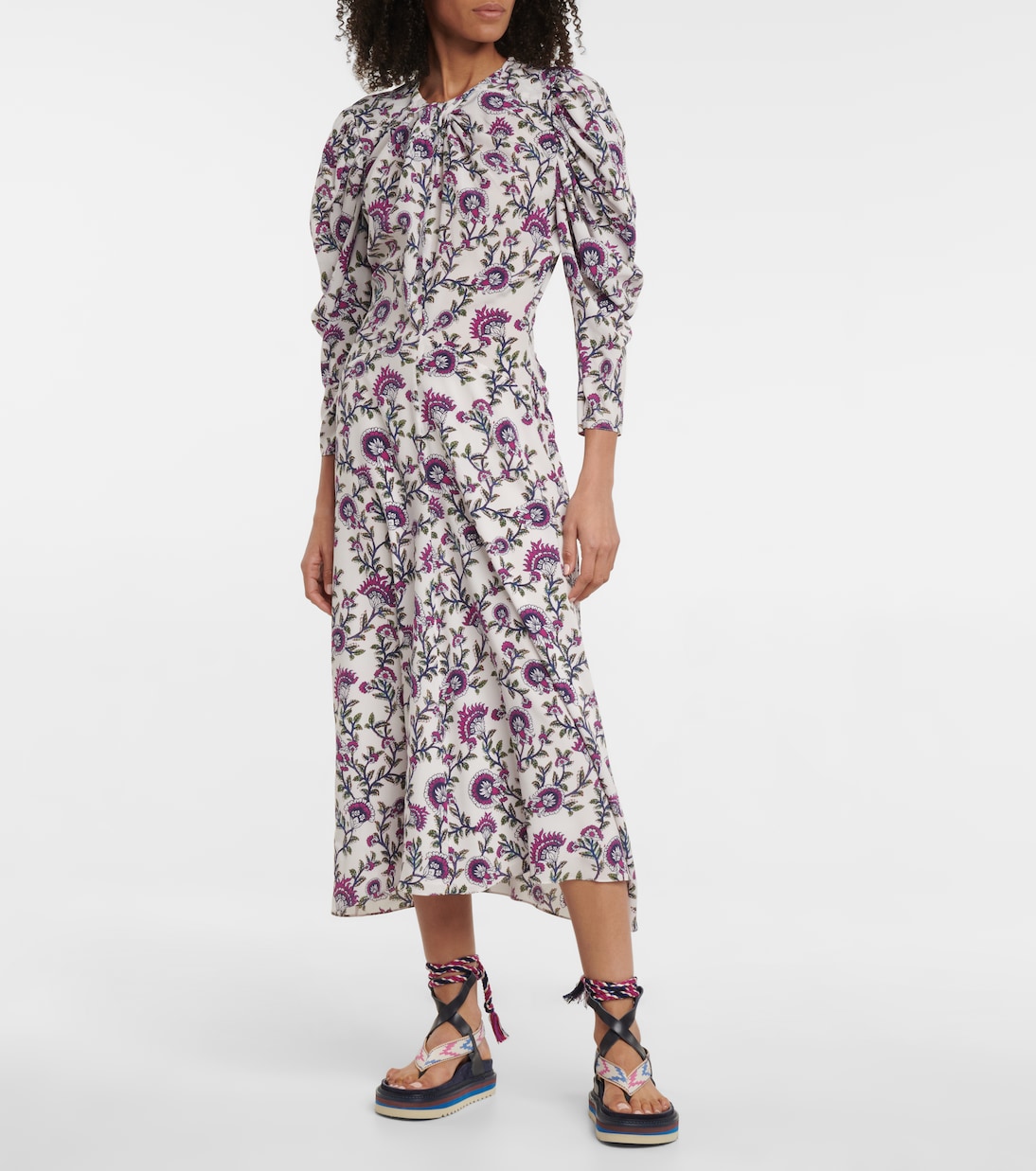 Босоножки-шлепки Edeme из кожи на платформе Isabel Marant, экрю — фото 2