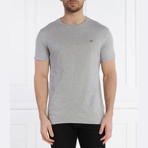 

Футболка узкого кроя со щитом Gant, серый