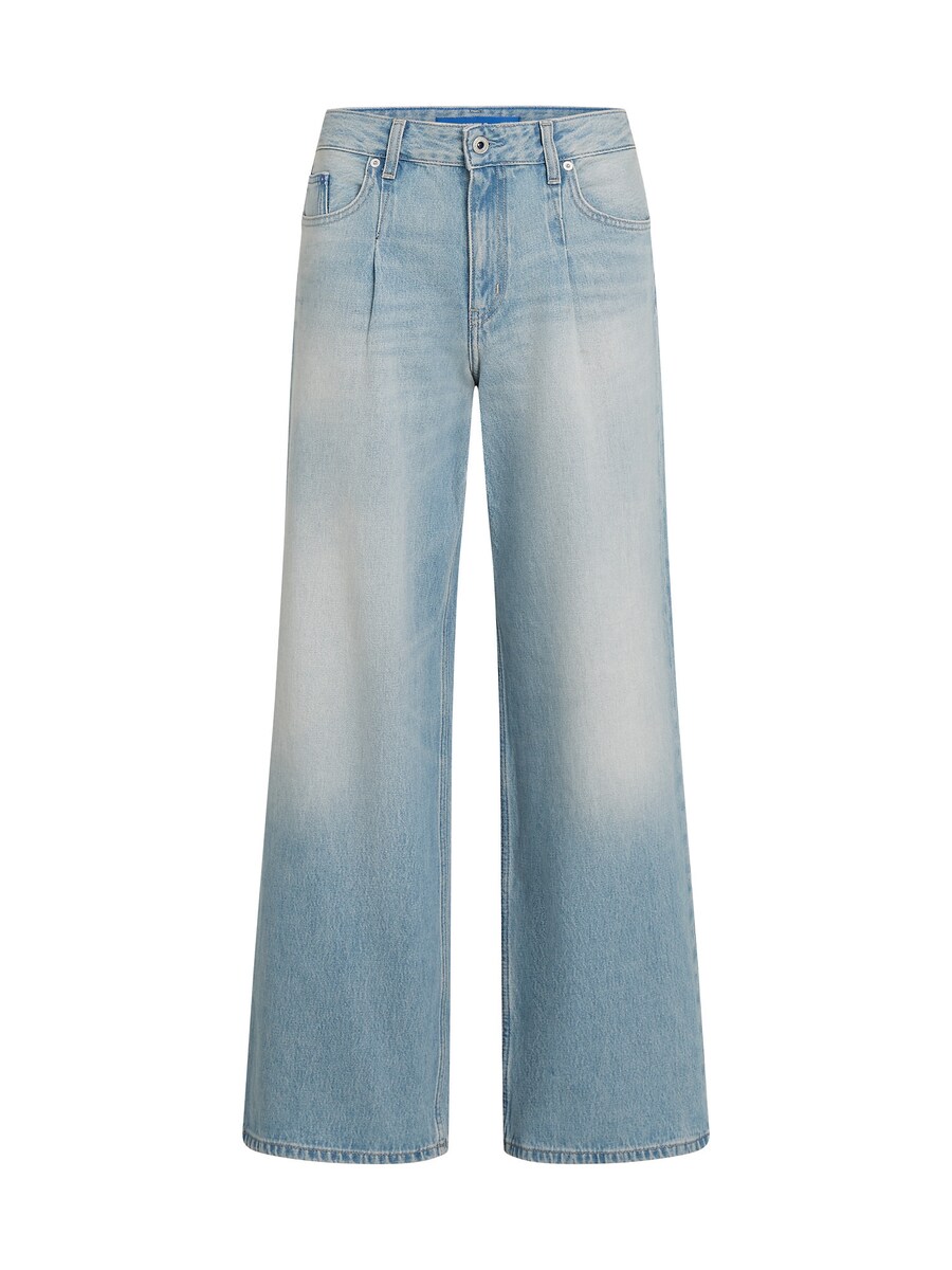 

Джинсы с широкими штанинами и складками KARL LAGERFELD JEANS, синий деним