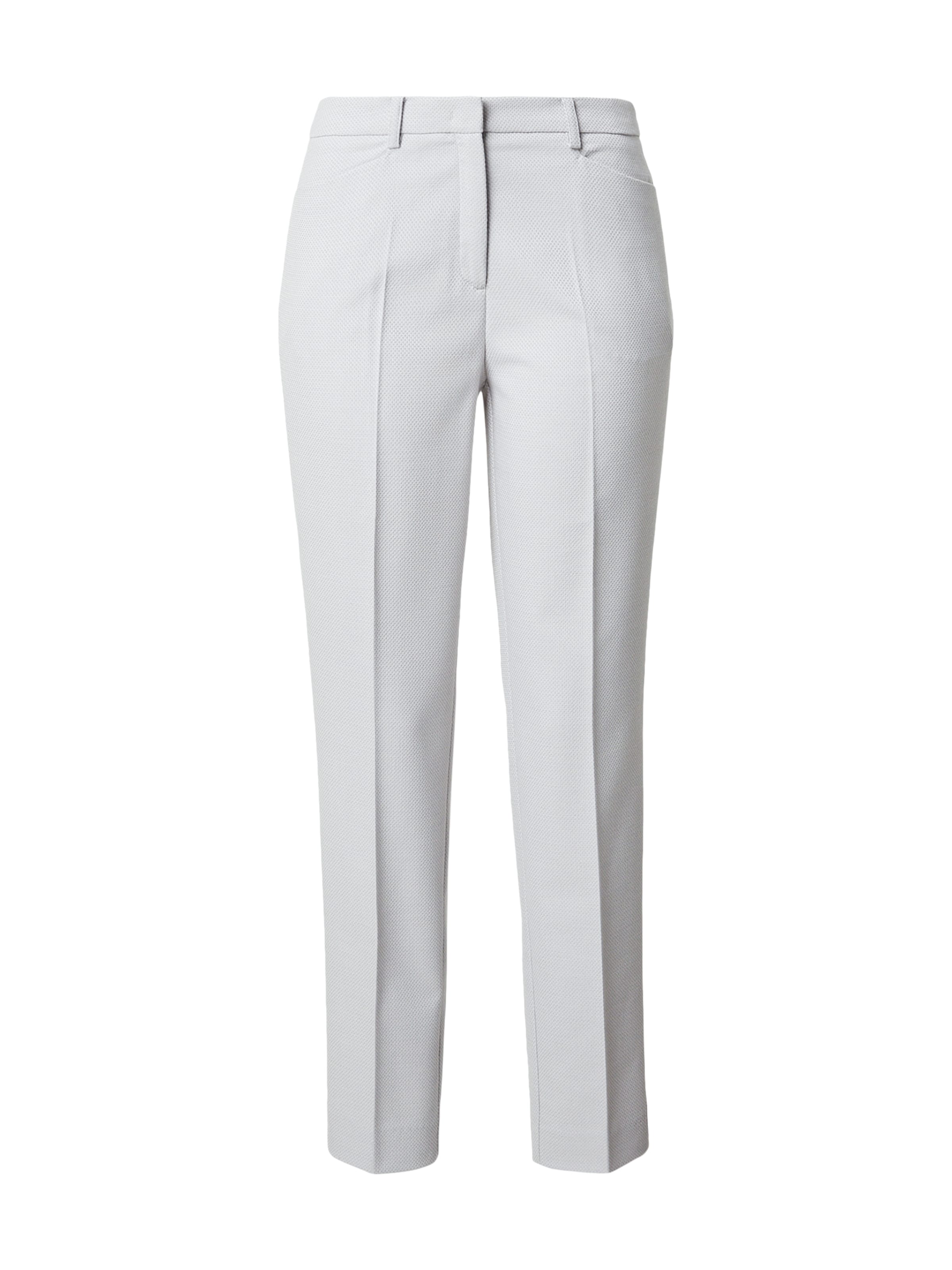 

MORE & MORE Брюки 'Hedy' с зауженным кроем и складками в светло-сером цвете