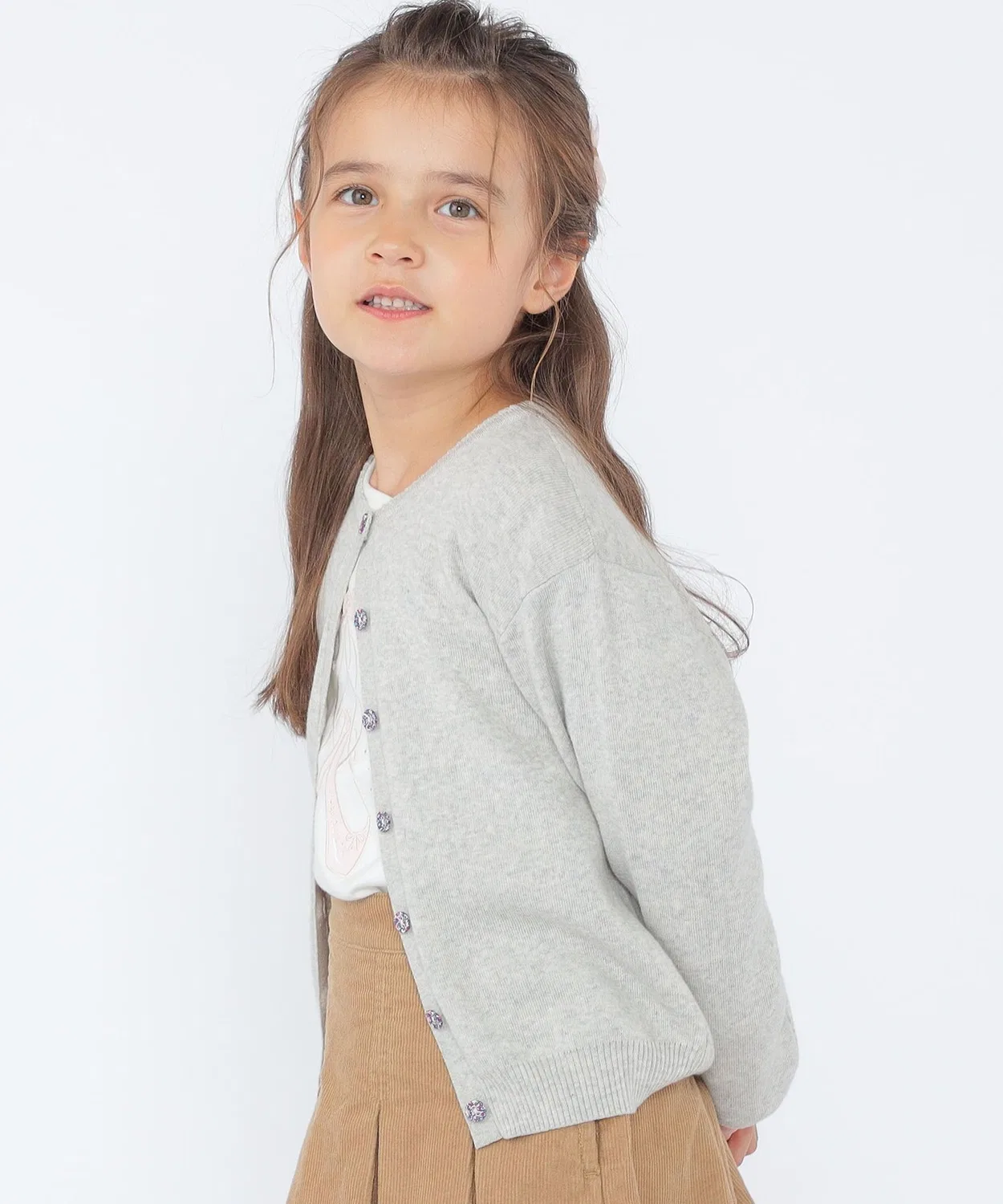 Детский кардиган SHIPS KIDS Liberty с пуговицами, хлопок, 100-130 см, топ-серый