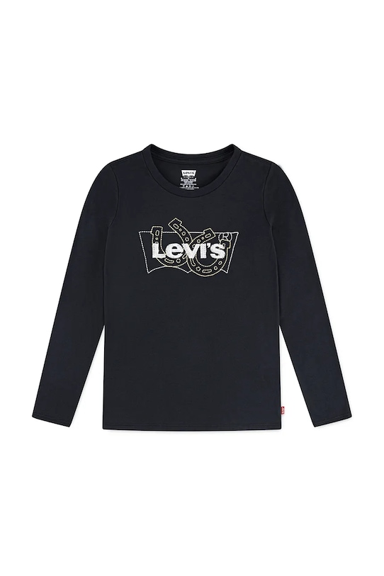 

Детская хлопковая толстовка с длинным рукавом LS BATWING FILL Levi'S, черный