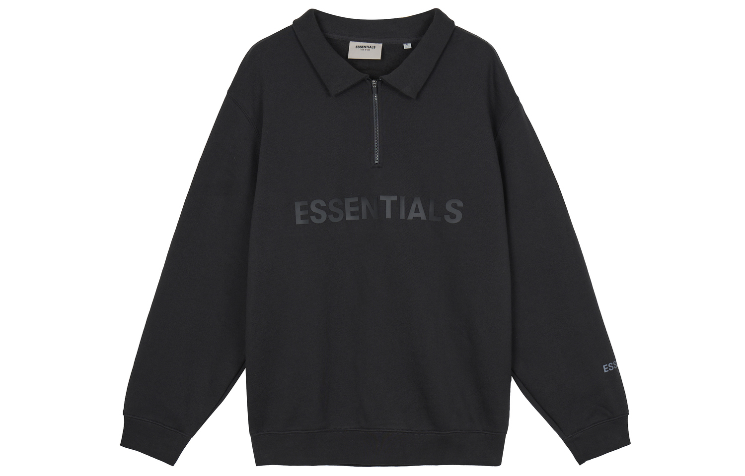 Полузиппуловер Футболка Fear Of God Essentials, Черный — фото 2