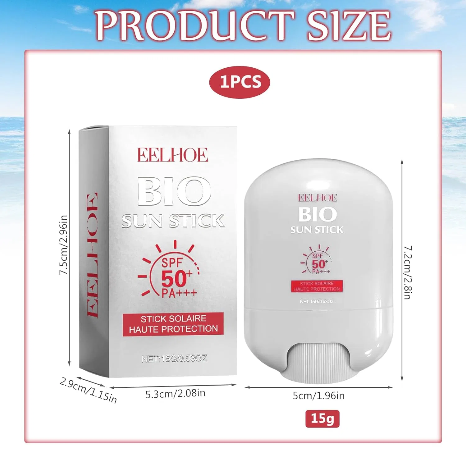 Органический солнцезащитный стик SPF 50 PA+++ Huahuanghui — фото 2