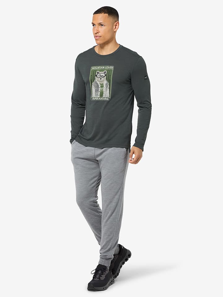 

Super.natural Функциональная рубашка с длинными рукавами "Bearski" серого цвета