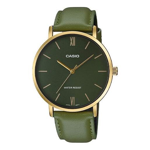 

Часы CASIO Quartz Waterproof Mens Dark Green Analog, зеленый
