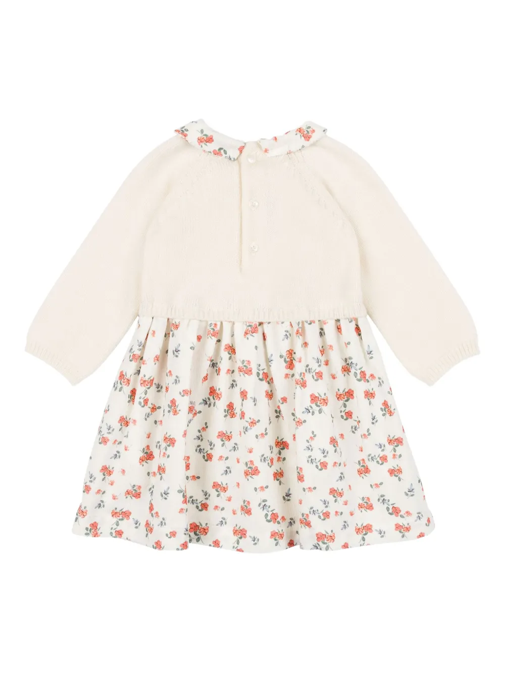 Платье с оборками и цветочным принтом Moschino Kids, нейтральный — фото 2