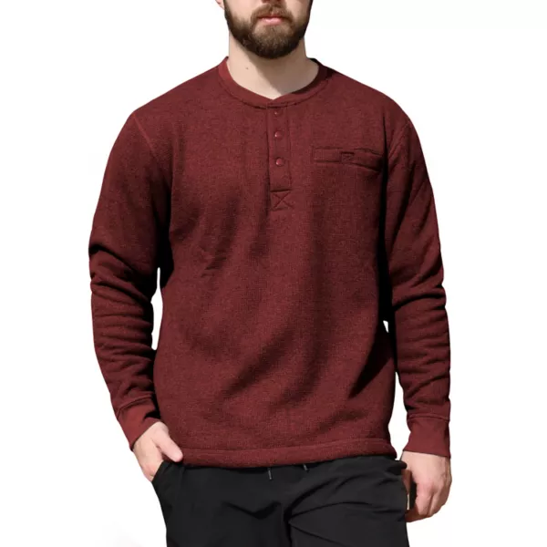 

Мужской пуловер вафельной вязки на подкладке из шерпы Victory Outfitters, бургундия