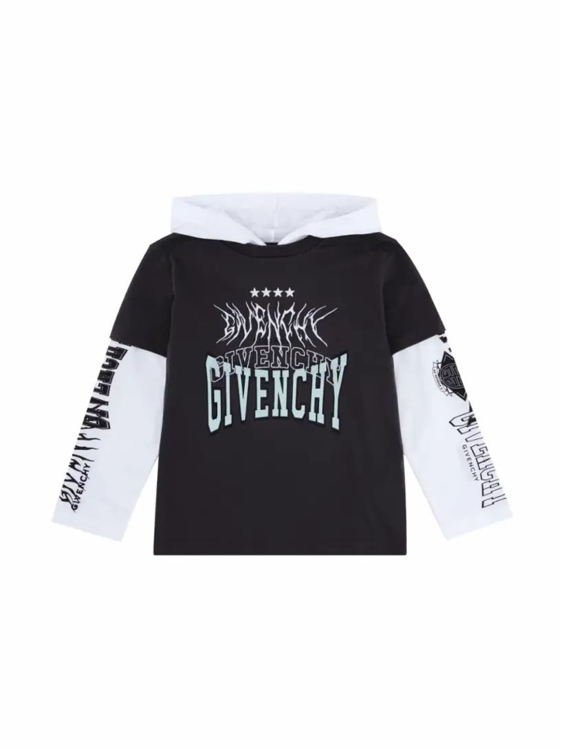 

Хлопковое худи с эффектом многослойности Givenchy, мультиколор