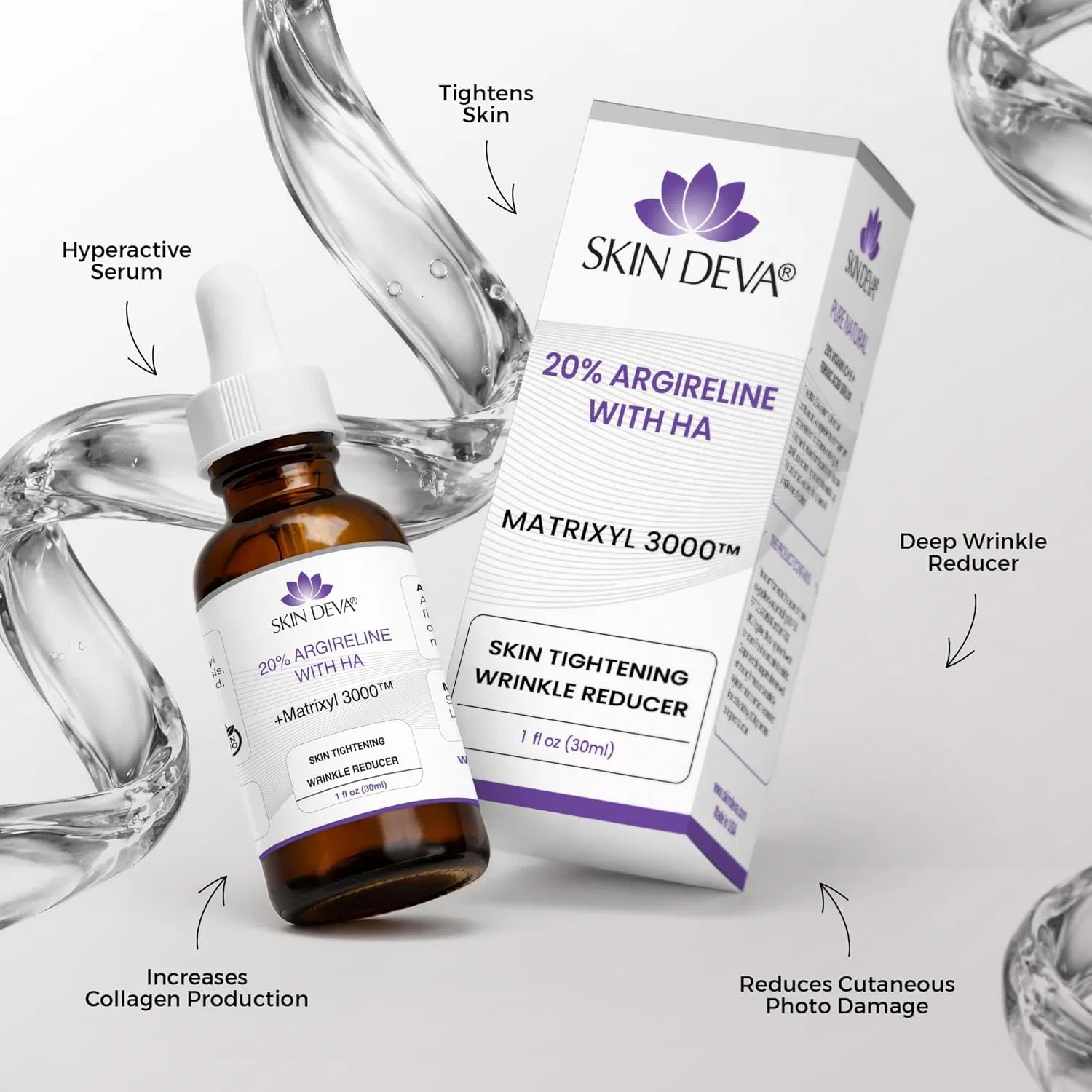 Сыворотка Skin Deva — Для лица «Argireline Serum %» с Matrixyl 3000 и гиалуроновой кислотой от — фото 2