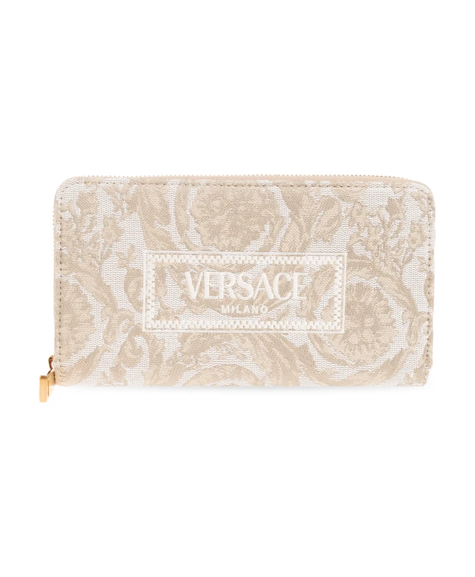 

Кошелек с логотипом Versace, бежевый