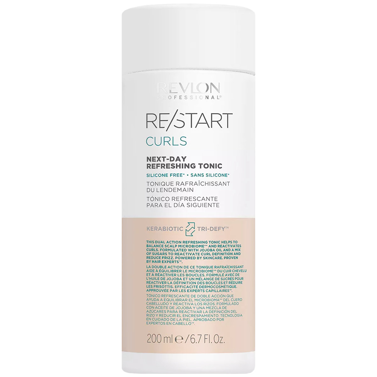 

Revlon, Restart Curls Refresh, Освежающий тоник для укладки вьющихся волос, подчеркивает локоны, 200мл