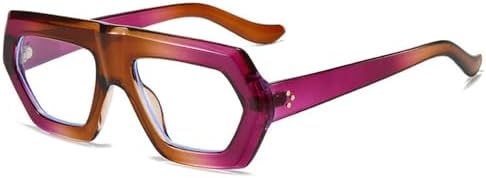 

Солнцезащитные очки неправильной квадратной формы для женщин, модные градиентные солнцезащитные очки UV400, ретро-очки для мужчин с прозрачными линзами MTZJH, Tea Purple Clear