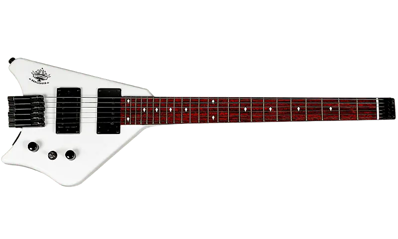 

Электрогитара BootLegger Guitar Spade White Headless Stiletto Case & Flask