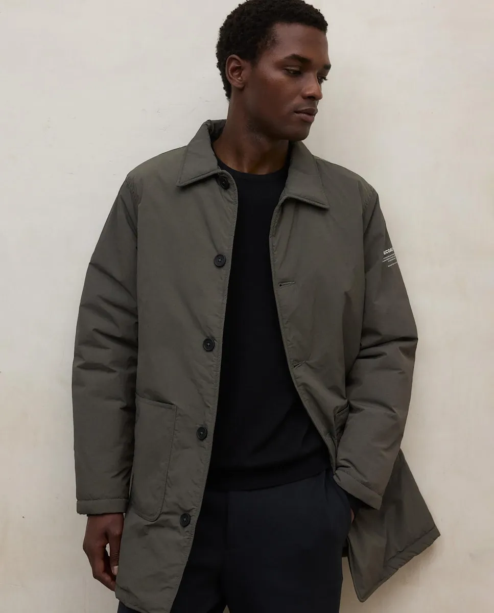 

Мужское пальто с отложным воротником и застежкой на пуговицы Ecoalf, зеленый