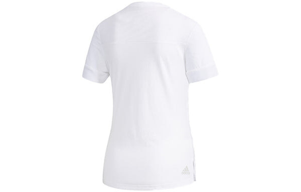 Футболка спортивная стильные с коротким рукавом Adidas, белый — фото 2
