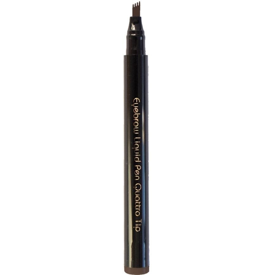 

Карандаш для бровей eyebrow liquid quattro tip Christian Faye, dark brown, вес 1.3 гр.