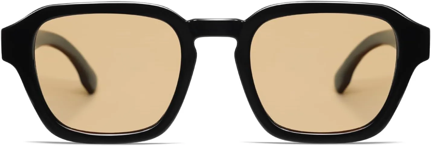 

Солнцезащитные очки VANLINKER в стиле ретро-винтаж, поляризованные, модные, маленькие квадратные, для женщин и мужчин, 2025, модель VL9858, Black Frame Yellow Lens