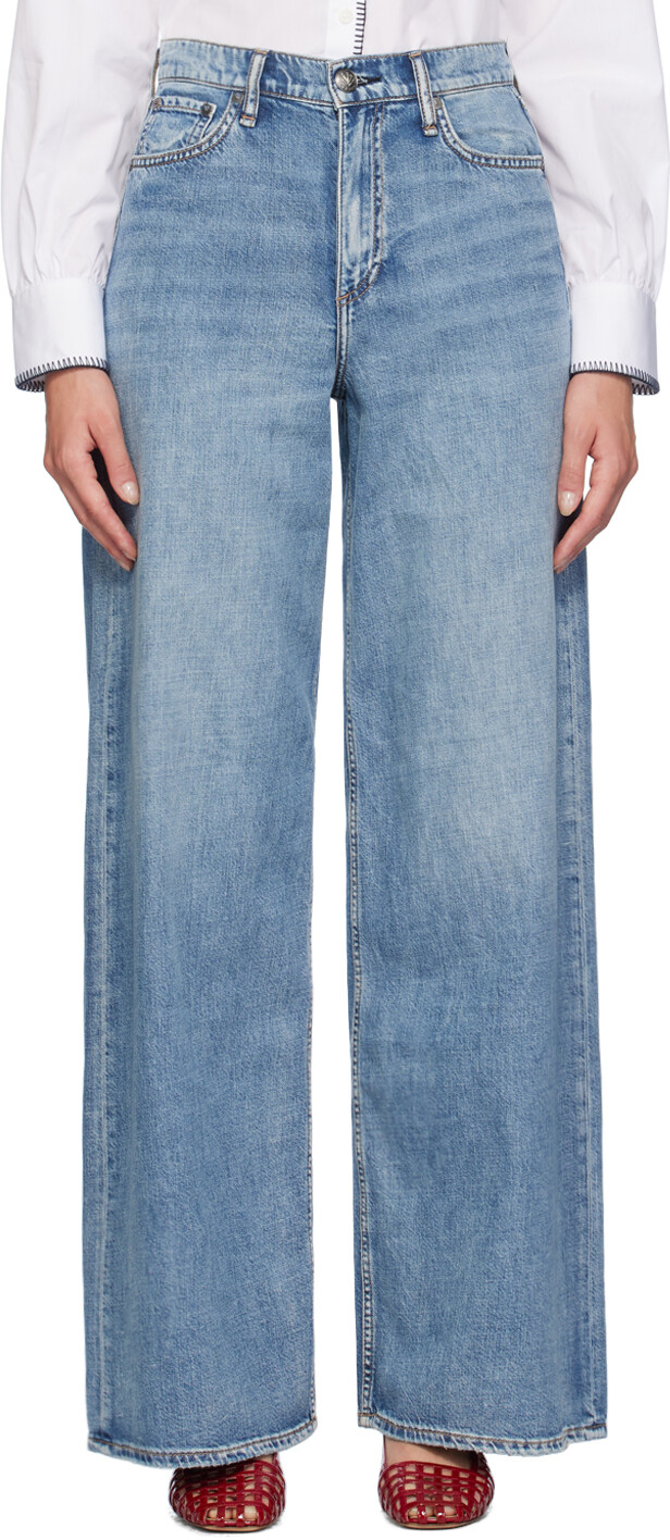 

Синие облегченные джинсы Sofie Ultra Wide-Leg rag & bone