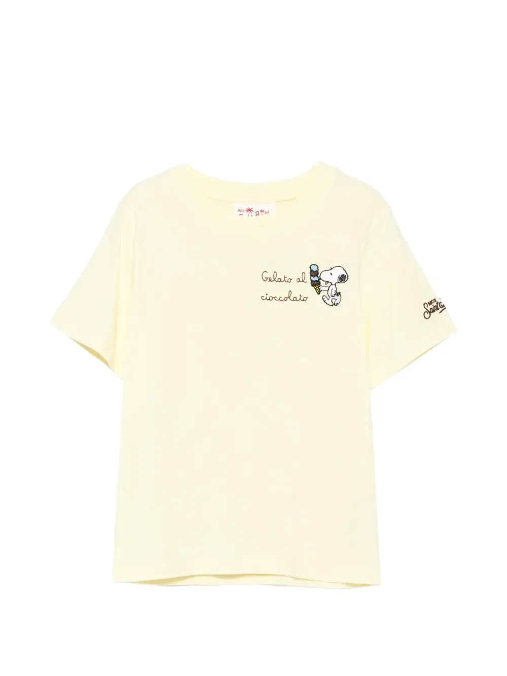 Футболка с круглым вырезом X Peanuts MC2 Saint Barth Kids, желтый