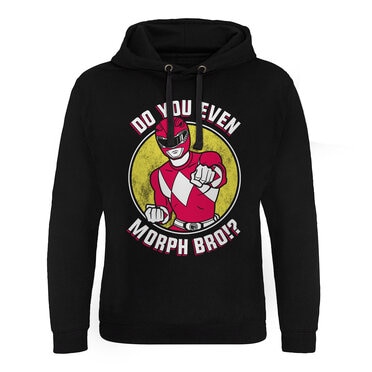 

Толстовка Power Rangers Hoodie Do You Even Morph Bro Epic Hoodie, черный