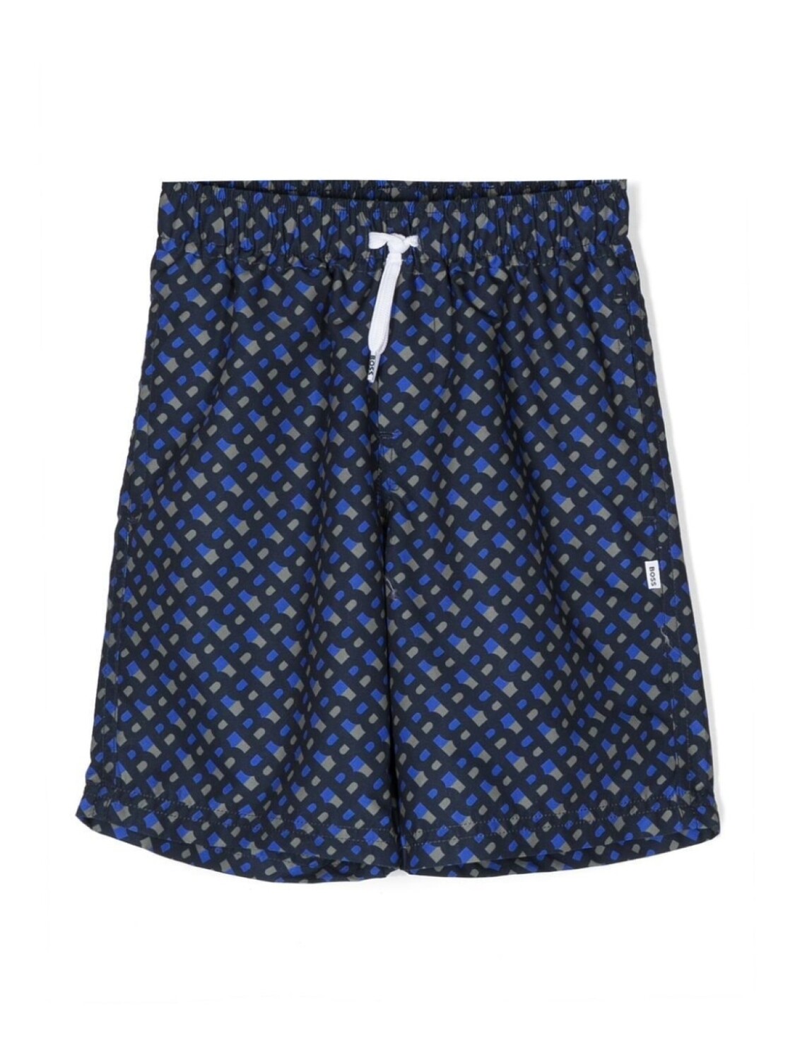 

BOSS Kidswear плавки-шорты с монограммой, синий