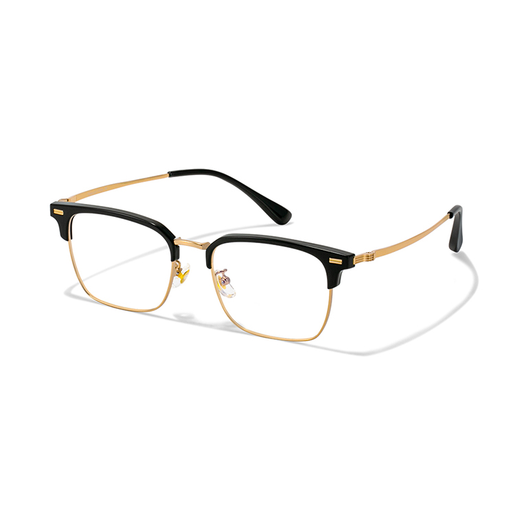 

PARMU Титановые очки в стиле бровей унисекс, Texture Black Gold