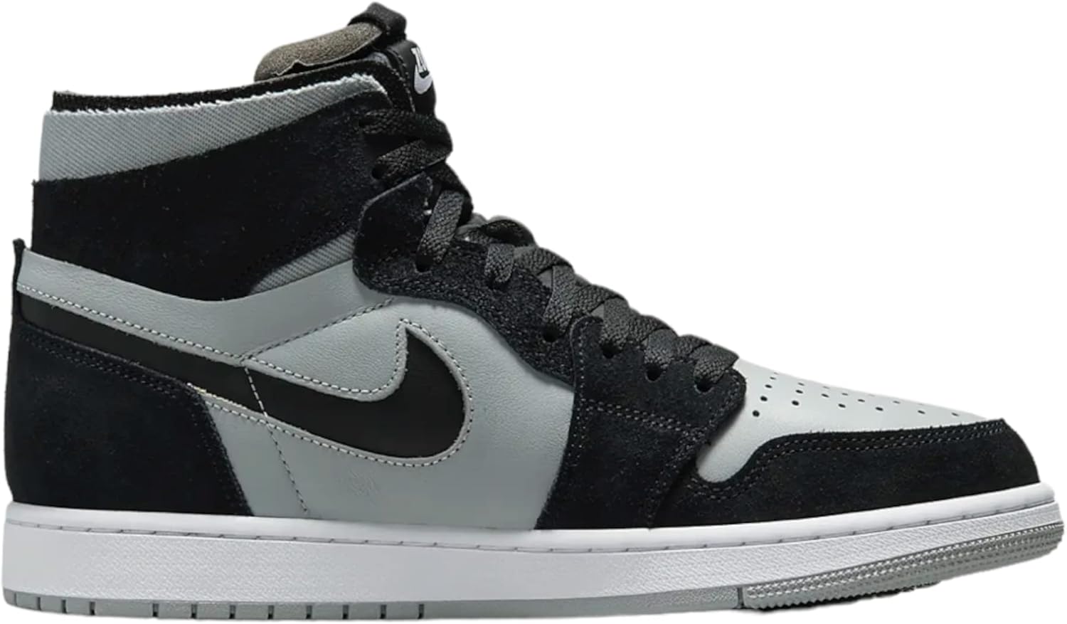Мужские кроссовки Nike Air Jordan 1 Zoom CMFT 2, белый/черный/серый/светло-серый — фото 2