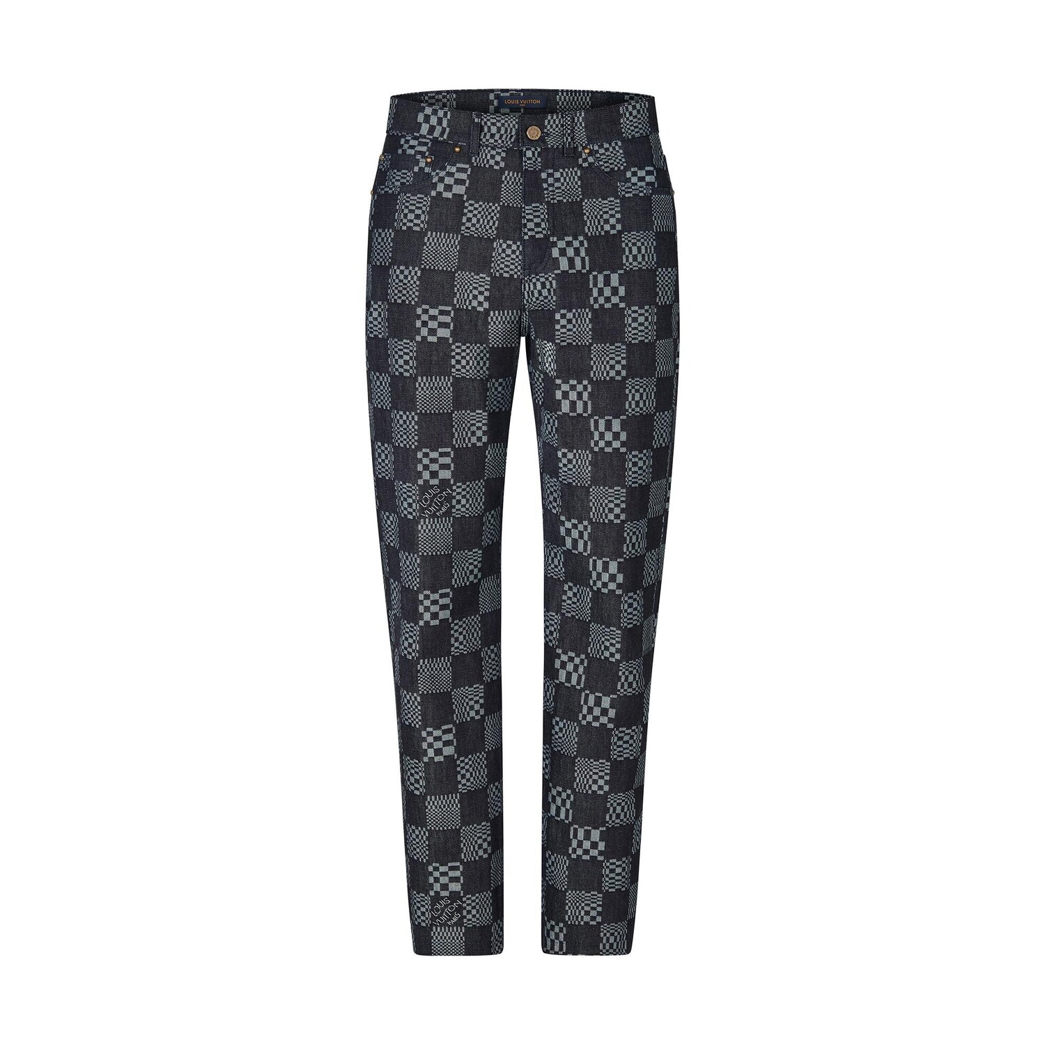 

Искаженные брюки из денима Damier Louis Vuitton, синий