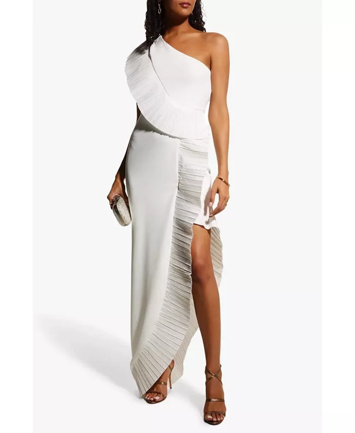 

Женское платье Mercer с плиссированными оборками One33 Social, слоновая кость/кремовый