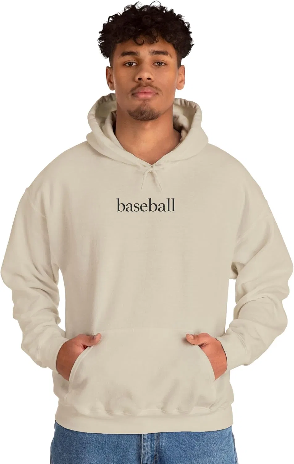 Худи с принтом Baseball, бренд Generic, цвет Sand