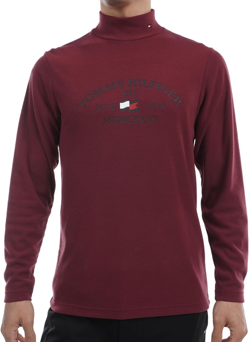 

Футболка с длинными рукавами и высоким воротником TOMMY HILFIGER GOLF Arch Logo THMA482, бордо
