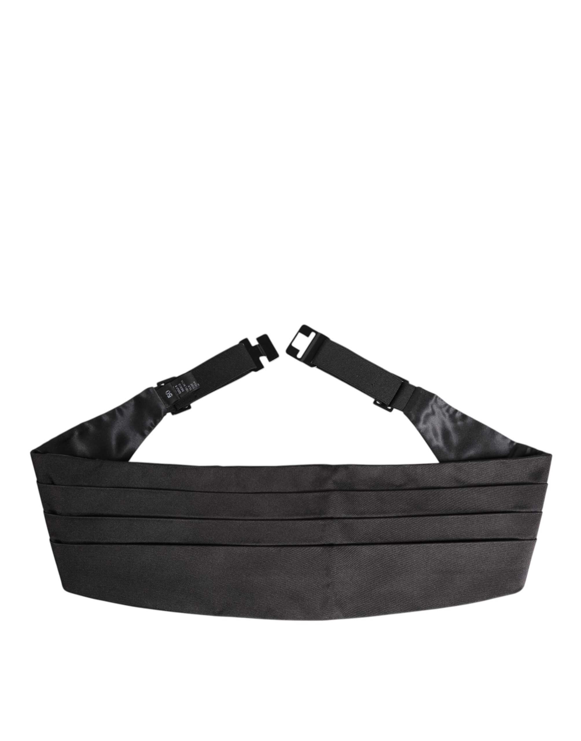 

Черный мужской пояс-кушак из 100% шелка с широкой талией Dolce & Gabbana