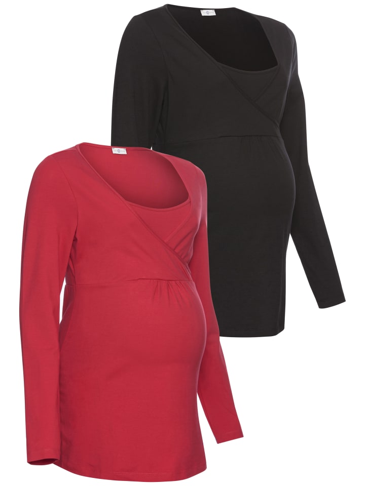 

Рубашка для беременных черного/красного цвета neun 9 monate