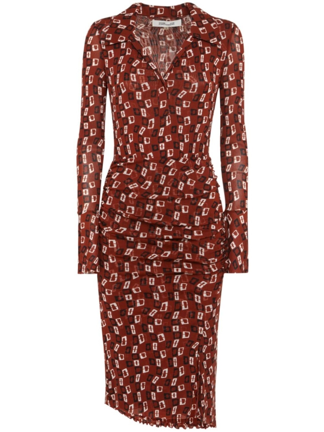 

Платье миди Шарлотта DVF Diane von Furstenberg, коричневый