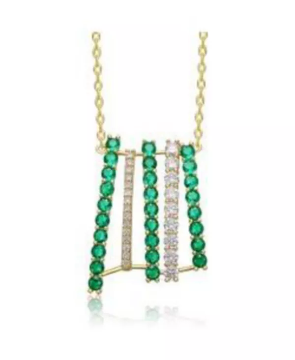 

Ожерелье с подвеской из прозрачного и зеленого кубического циркония Rachel Glauber, green