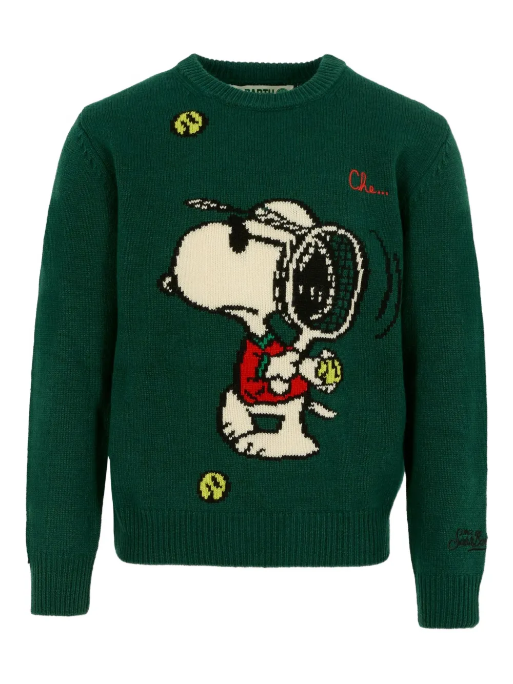 

Свитер с Снупи для тенниса MC2 Saint Barth Kids, зеленый