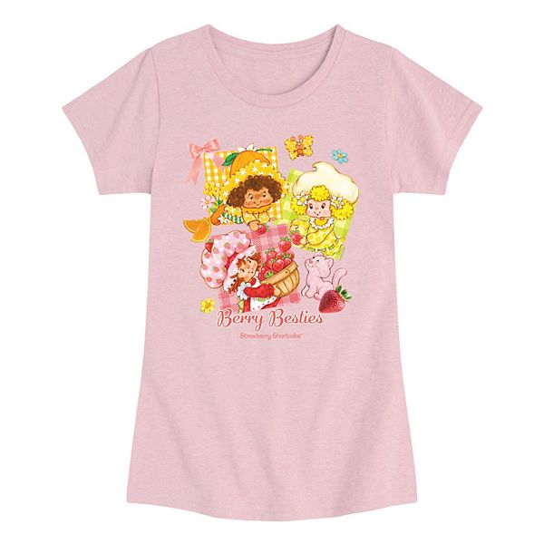 

Футболка с принтом Girls 7-16 strawberry shortcake berry besties Licensed Character, Heather Pink