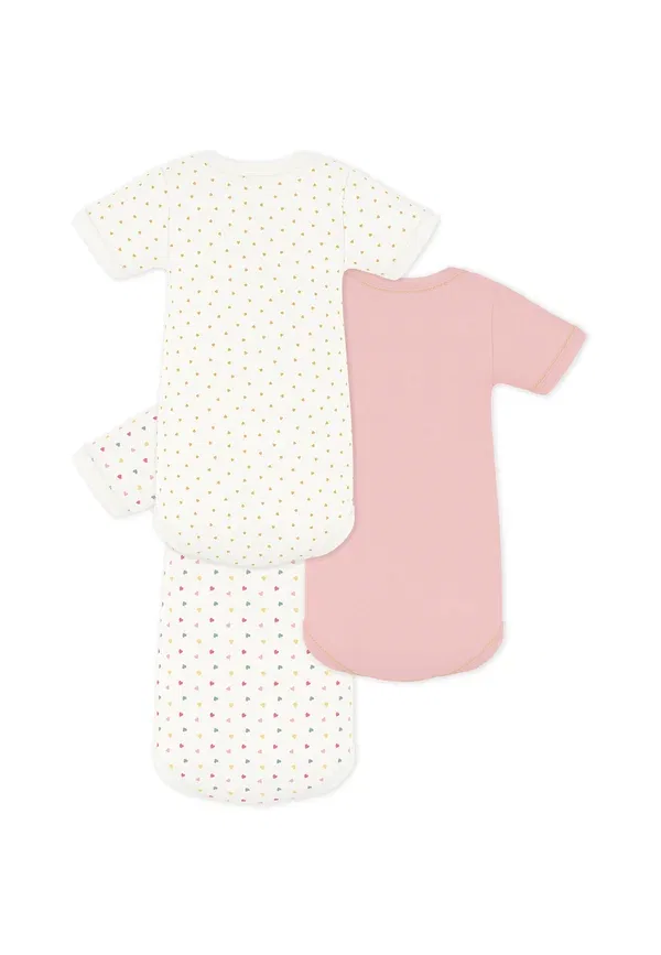 Набор из 3 боди Petit Bateau, белый/розовый — фото 2