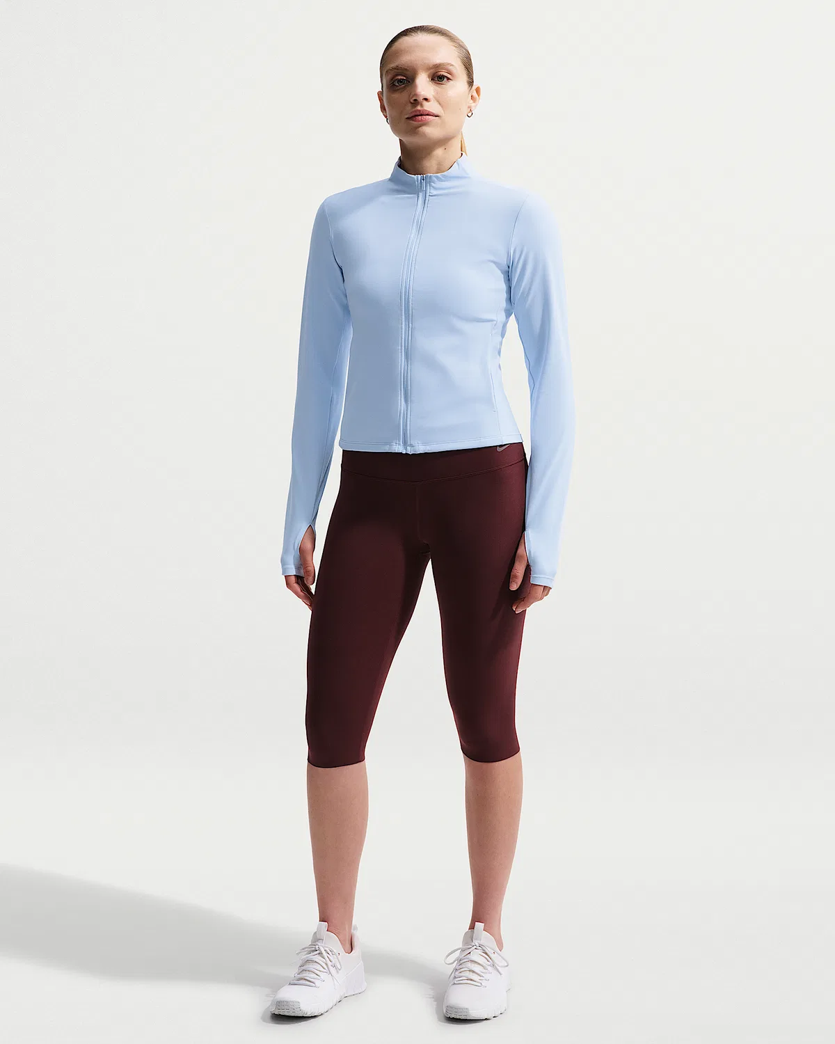 Женская куртка Nike Zenvy Dri-FIT на молнии, Hydrogen Blue/Cool Grey — фото 4
