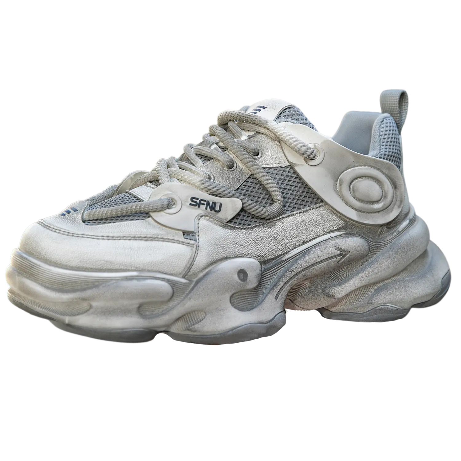 

SAIFEINU Антискользящие и износостойкие низкие массивные кроссовки для мужчин с эффектом увеличения роста - серые, цвет Gray