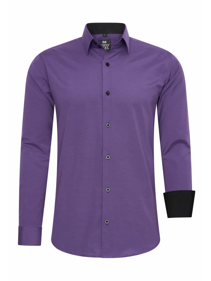 

Рубашка делового кроя из высококачественного хлопка-стрейч фиолетового цвета Rusty Neal