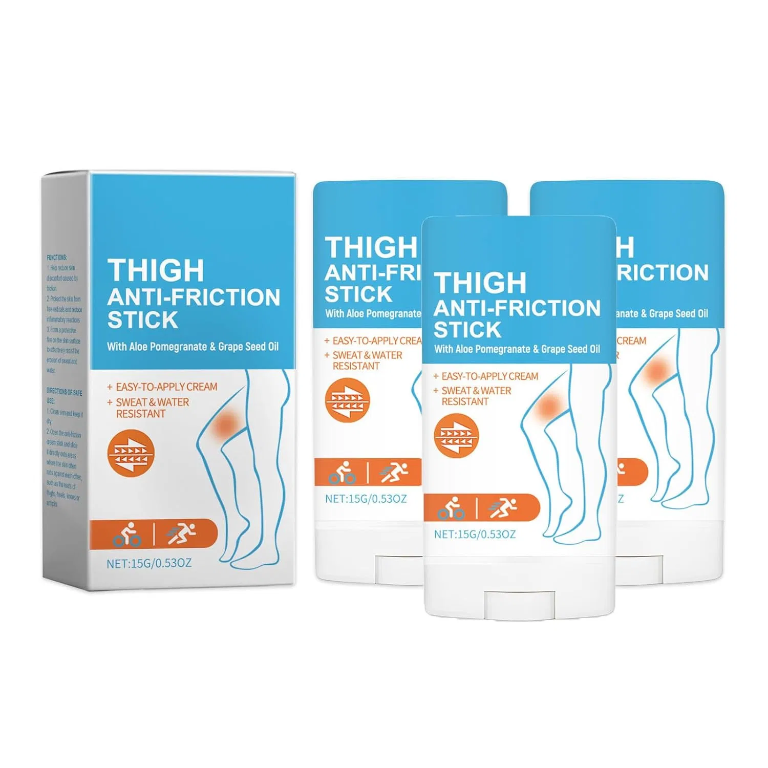 Бальзам-стик от натирания «Derma Under» Generisch, 3 Pieces.