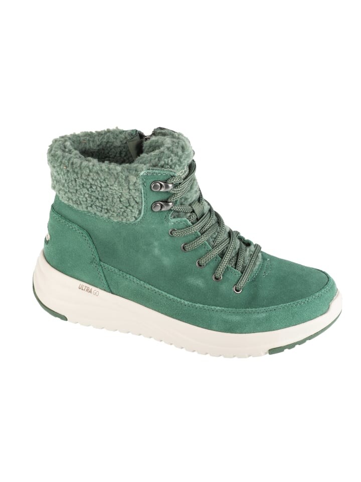 Ботинки женские Skechers On-The-Go Stellar замшевые зимние, зеленый