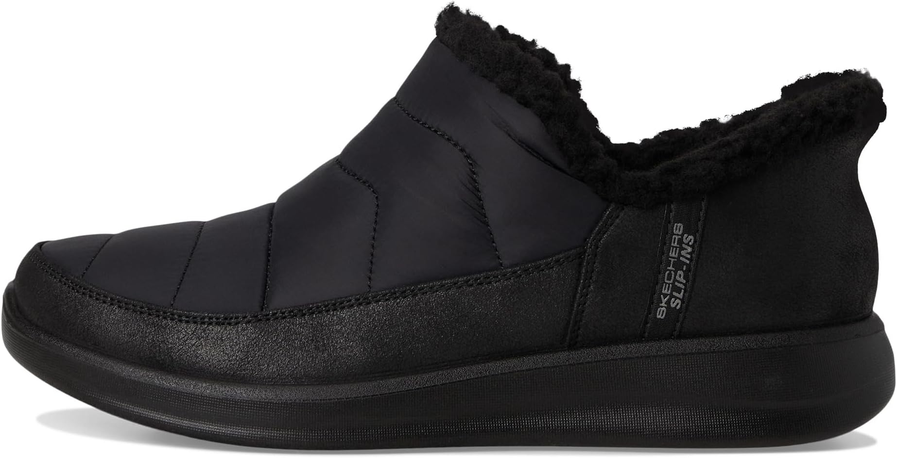 Тапочки SKECHERS Cozy Escape - Snow Puff Hands Free Slip-ins, черный — фото 4