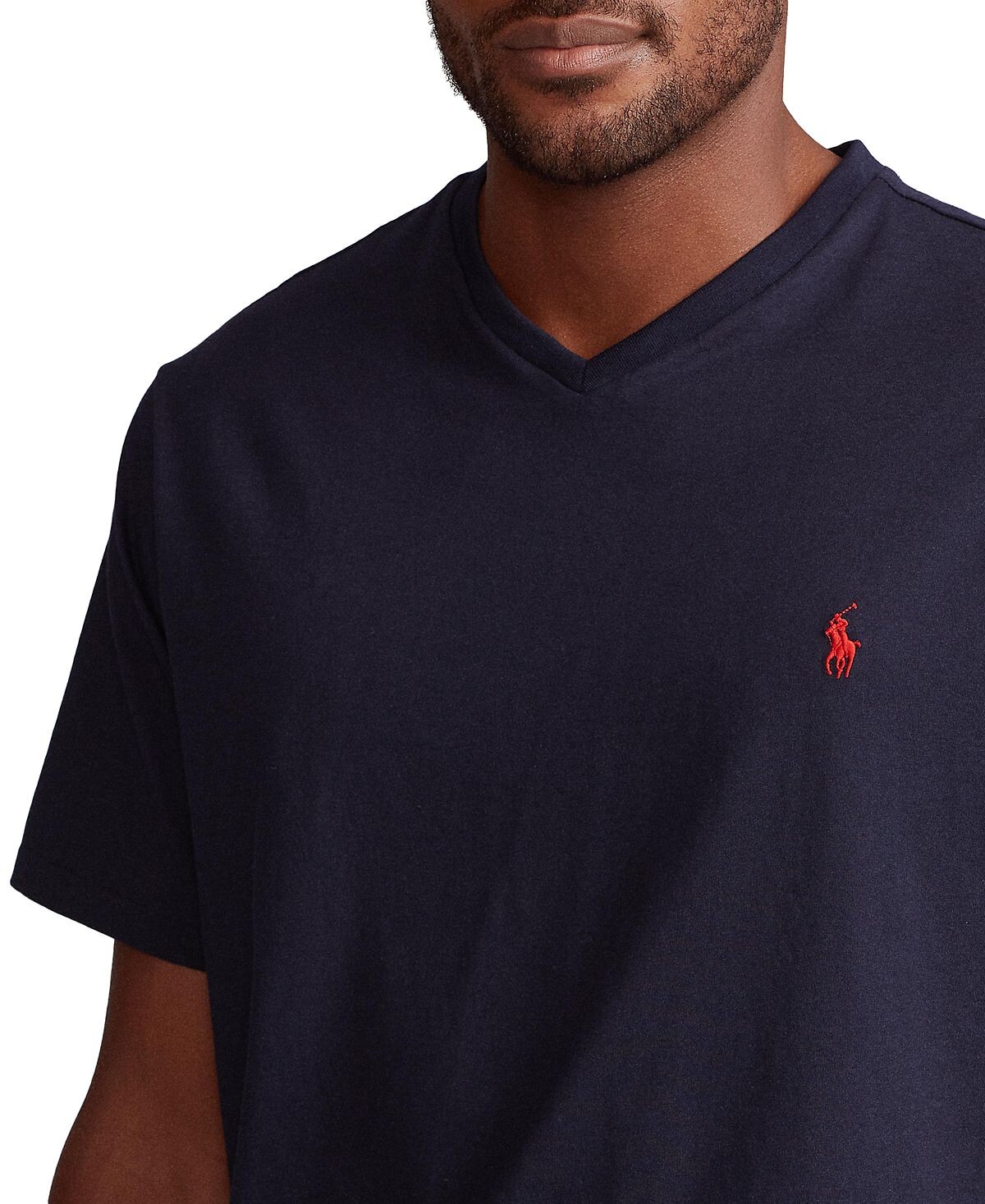Мужская футболка классического кроя с v-образным вырезом Big & Tall Polo Ralph Lauren — фото 3