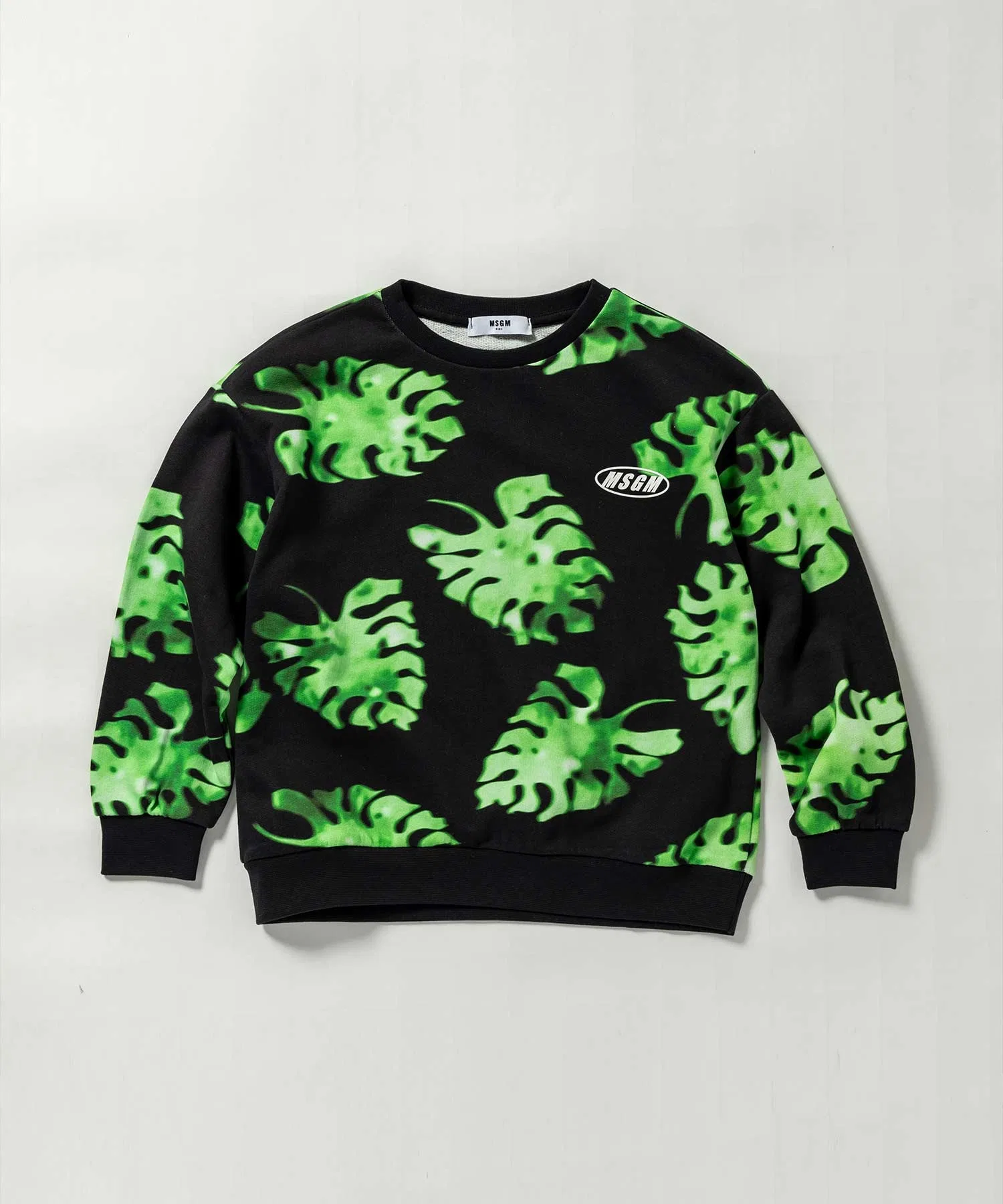 Детская толстовка с длинными рукавами и ботаническим принтом MSGM