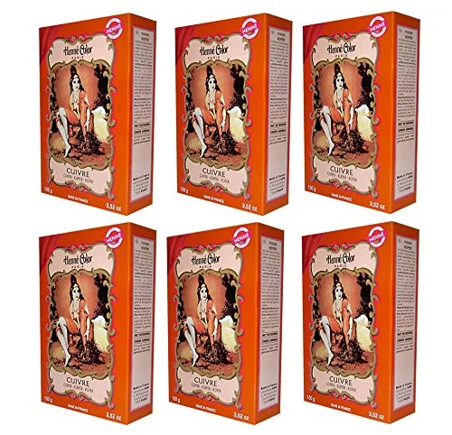 Натуральная краска для волос «Eco Copper» 6 x 100 г от NJD Cosmetics Henne Color Paris, Copper