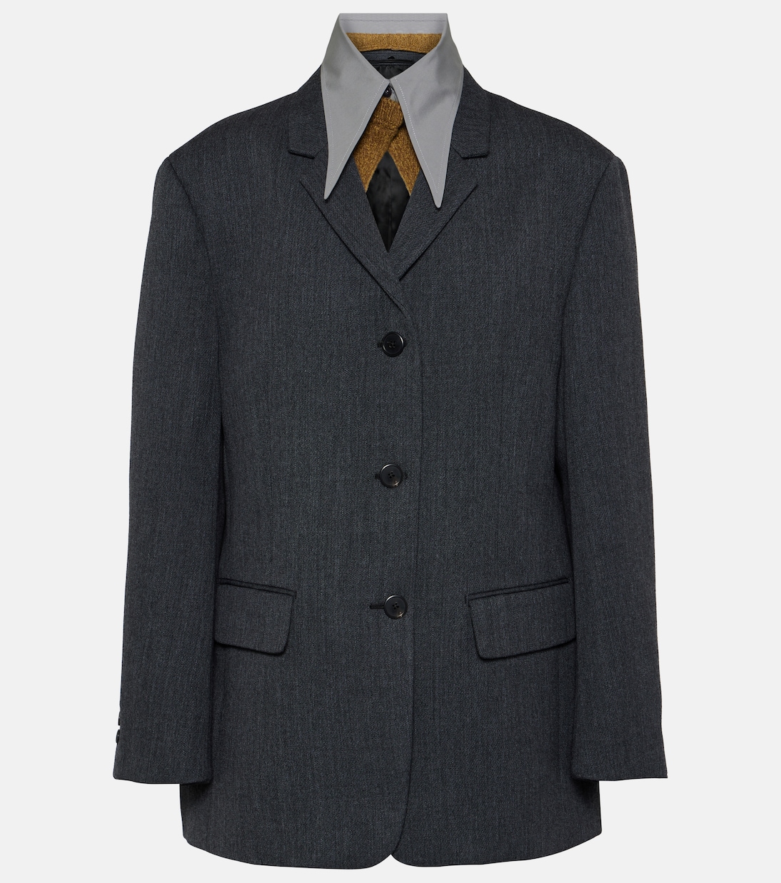 

Шерстяной блейзер Prada, Anthracite